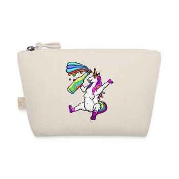 lustiges LGPT-Einhorn, buntes Einhorn, Regenbogen - Bio-Täschchen - Natur - Vorne