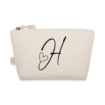 Letter H Letter H Calligraphy - Organic Pouch - nature - Front