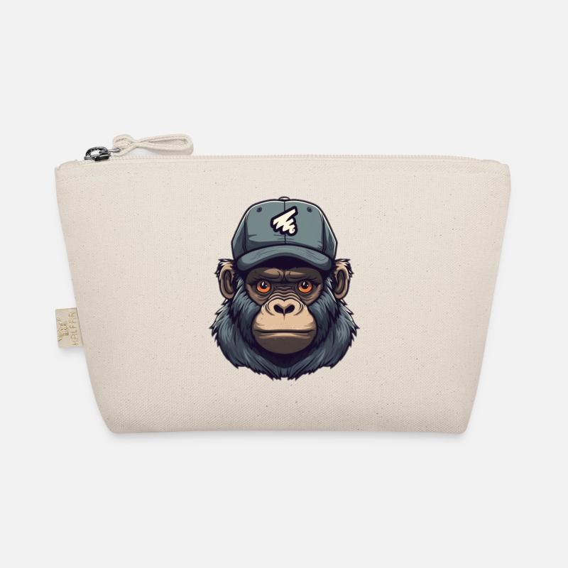 affe mit mütze Bio-Täschchen