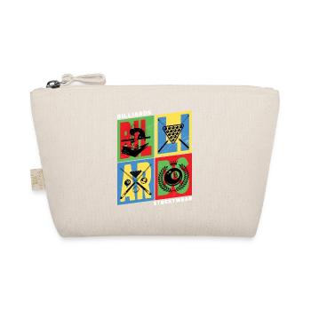 Billard Pool Snooker Queue Kugeln Vintage Retro - Bio-Täschchen - Natur - Vorne