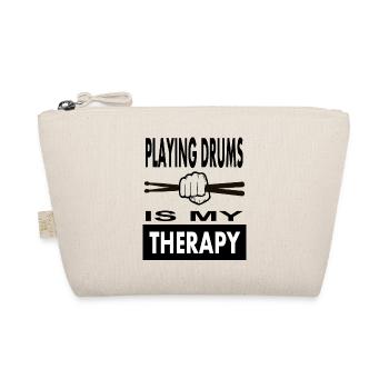 Drummer playing drums musician gift idea - Organic Pouch - nature - Front