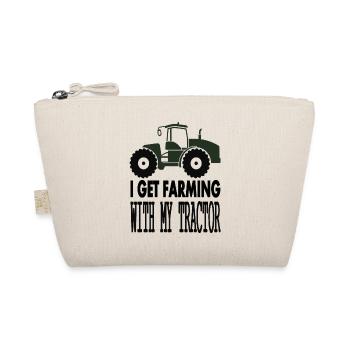 Tractor Driving Tractor Driver Farmer Gift Idea - Organic Pouch - nature - Front