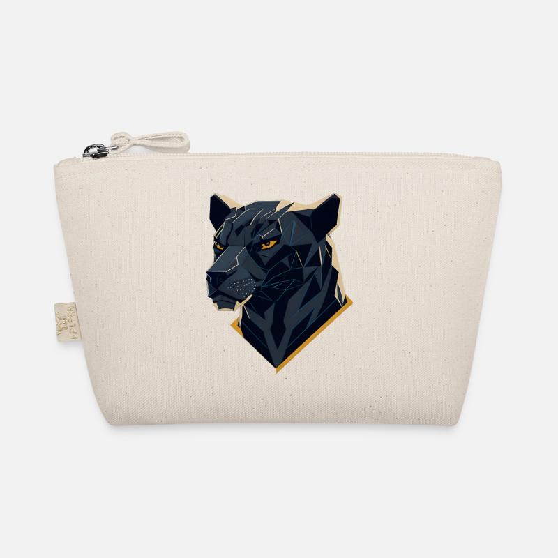 Geometrischer Panther - Bio-Täschchen - Natur