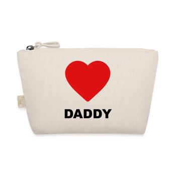 Süßes "Daddy" Design für Sie - Bio-Täschchen - Natur - Vorne
