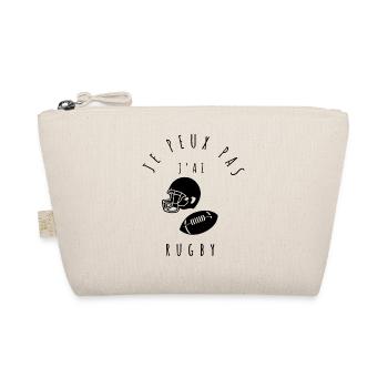Je peux pas j'ai rugby - Passionné de rugby - Trousse biologique - nature - Devant