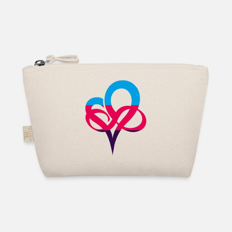 Polyamorie Flagge Infinity Heart Unendlichherz - Bio-Täschchen - Natur