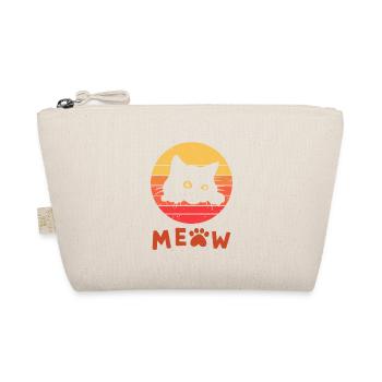 Retro Black Cat 1 - Organic Pouch - nature - Front