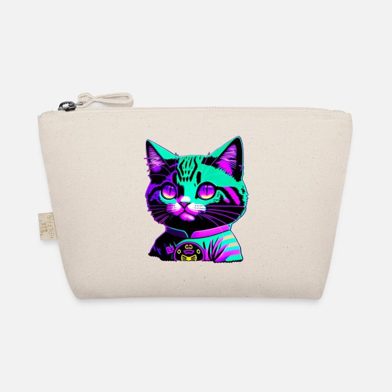 Funky cat - Bio-Täschchen - Natur