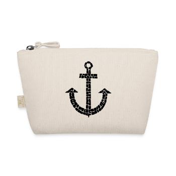 Anchor mosaic black maritime captain hope - Organic Pouch - nature - Front