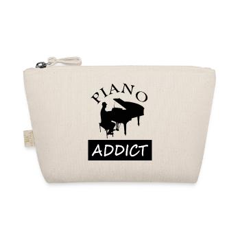 Piano Addictive Piano Musical Instrument Gift Idea - Organic Pouch - nature - Front