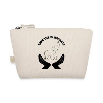 Rette die Elefanten Wildtiere Tierliebe Geschenk - Bio-Täschchen - Natur - Vorne