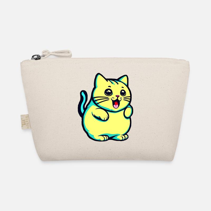 Chat jaune mignon Trousse biologique
