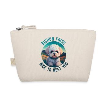 Bichon Friesland, schön, dich kennenzulernen - Niedliches Hundeporträt - Bio-Täschchen - Natur - Vorne