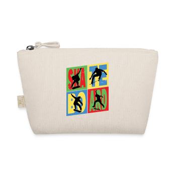 Skateboarding Skate Skater Skateboard Sk8 Vintage - Bio-Täschchen - Natur - Vorne