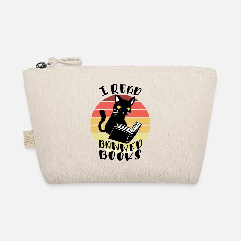 Ich lese verbotene Bücher Katze Bio-Täschchen