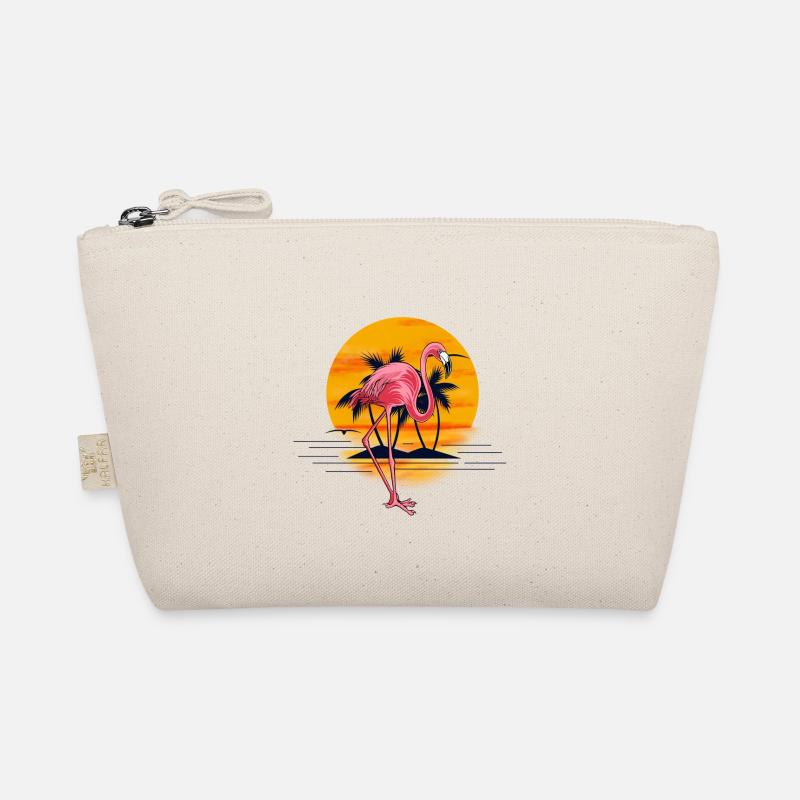 Été coucher de soleil flamant rose Trousse biologique