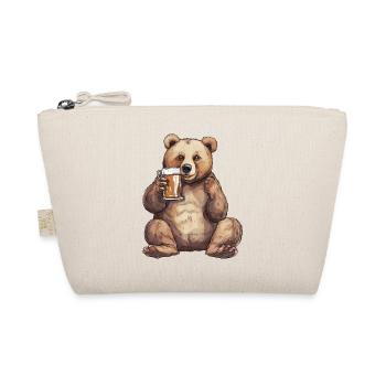 Beer instead of honey - bear with beer glass - Organic Pouch - nature - Front