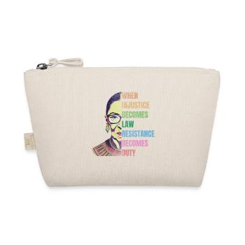 Feminist quotes RBG - Organic Pouch - nature - Front