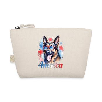 Amerika Hund 4. Juli Unabhängigkeitstag Freiheit - Bio-Täschchen - Natur - Vorne