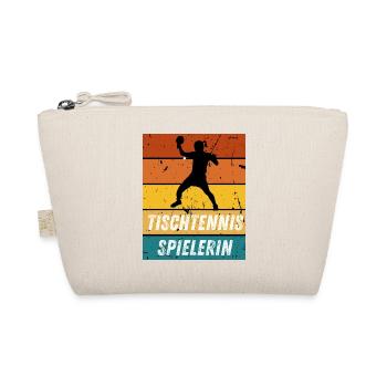 Tischtennisspielerin - Bio-Täschchen - Natur - Vorne