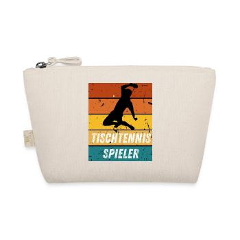 Tischtennisspieler - Bio-Täschchen - Natur - Vorne