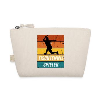 Tischtennisspieler - Bio-Täschchen - Natur - Vorne