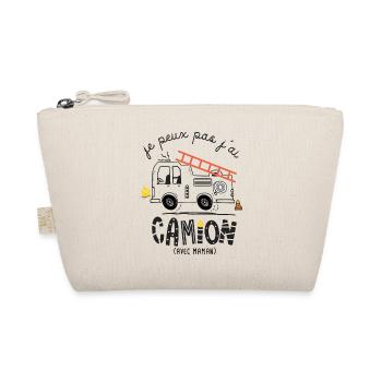 Je peux pas j ai Camion humour naissance ponpier - Trousse biologique - nature - Devant