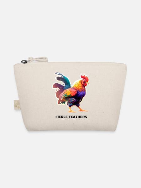FIERCE FEATHERS - Bio-Täschchen - Natur - Vorne