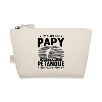 Papy Pétanque Cadeau Humour Boccia Homme Petanque - Trousse biologique - nature - Devant