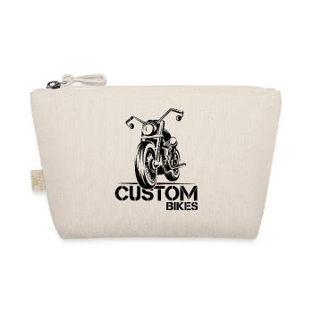 custom bikes Biker Garage Motorrad Illustration - Bio-Täschchen - Natur - Vorne