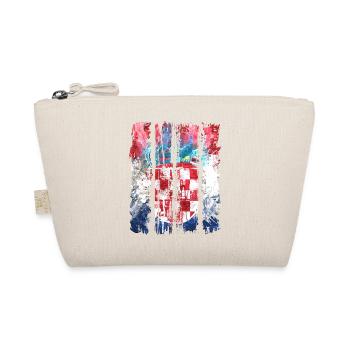 Croatian national flag emblem Croatia Hrvatska hrv - Organic Pouch - nature - Front