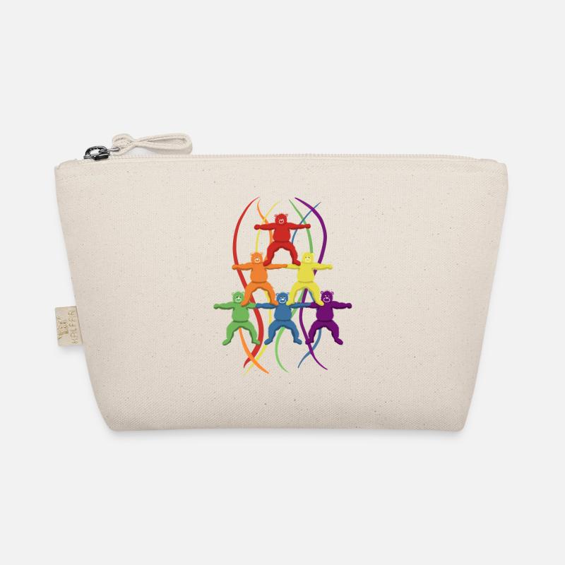 Regenbogen Bären stehen zusammen! Pride Outfit - Bio-Täschchen - Natur