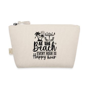 Am Strand ist zu jeder vollen Stunde Happy Hour - Bio-Täschchen - Natur - Vorne