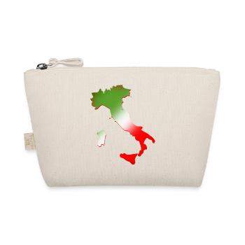 Map of Italy with tricolor flag - Organic Pouch - nature - Front