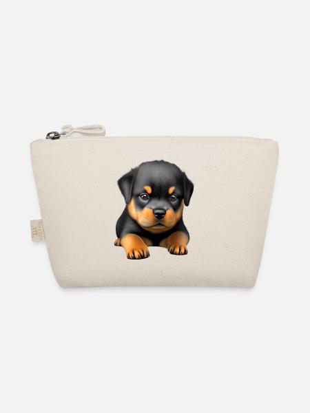Rottweiler puppy Rottweiler dog puppy dogs - Organic Pouch - nature - Front