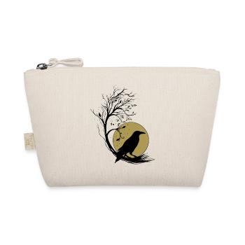 Raven Full Moon Tree Magic Autumn Gothic Wicca - Organic Pouch - nature - Front