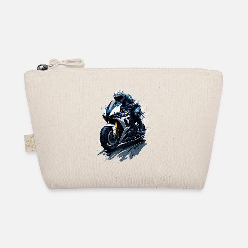 Sport motorcycle illustration Organic Pouch