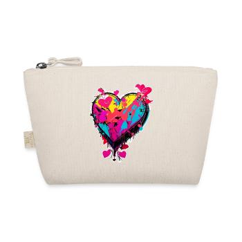 Heart Art - Organic Pouch - nature - Front