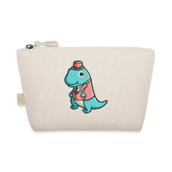 hugadino gentleman dino, cute dinosaur - Organic Pouch - nature - Front