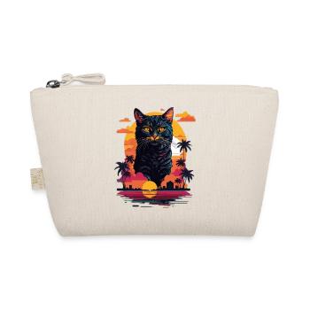 Katze am Strand - Bio-Täschchen - Natur - Vorne
