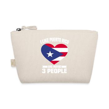 Puerto Rico | Puerto Ricaner Flagge Geschenkideen - Bio-Täschchen - Natur - Vorne