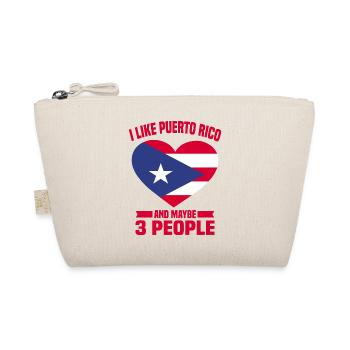 Puerto Rico | Puerto Ricaner Flagge Geschenkideen - Bio-Täschchen - Natur - Vorne