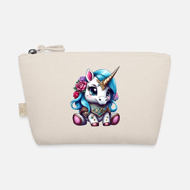 Licorne mignonne avec des fleurs Trousse biologique