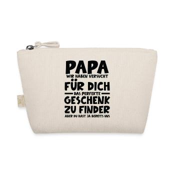 Vater Papa Familie Vatertag Sprüche - Bio-Täschchen - Natur - Vorne