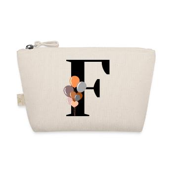 Letter f birthday balloon - Organic Pouch - nature - Front