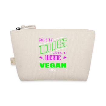 veganes essen geburtstagsgeschenkidee geschenk - Bio-Täschchen - Natur - Vorne