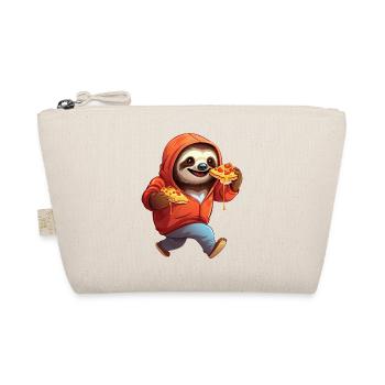 Sloth with pizza: The funny fast food jogger - Organic Pouch - nature - Front