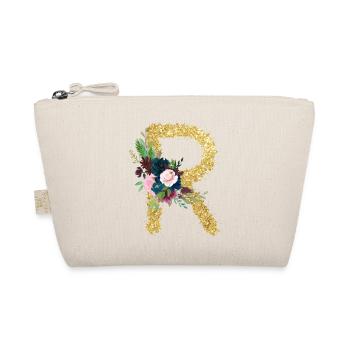 Buchstabe r gold floral - Bio-Täschchen - Natur - Vorne