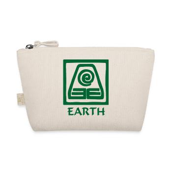 Symbole de la terre verte dans le texte carré 'EARTH' - Trousse biologique - nature - Devant