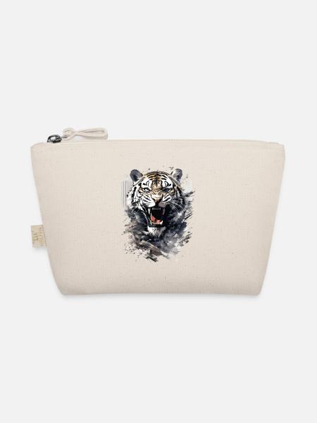 Tiger Tigerkopf Raubkatze Raubtier Stark Kraft - Bio-Täschchen - Natur